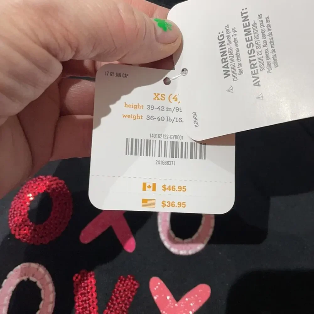 Gymboree 4 black ❌⭕️ sweatshirt NWT